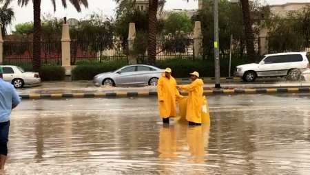 سیل شدید در کویت و عربستان